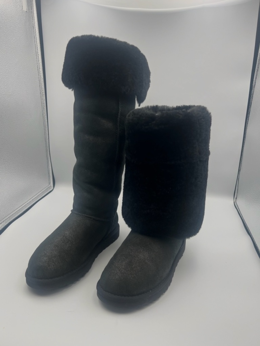 UGG OVER-THE-KNEE SHEEPSKIN BOOTS WITH BAILEY BUTTONS